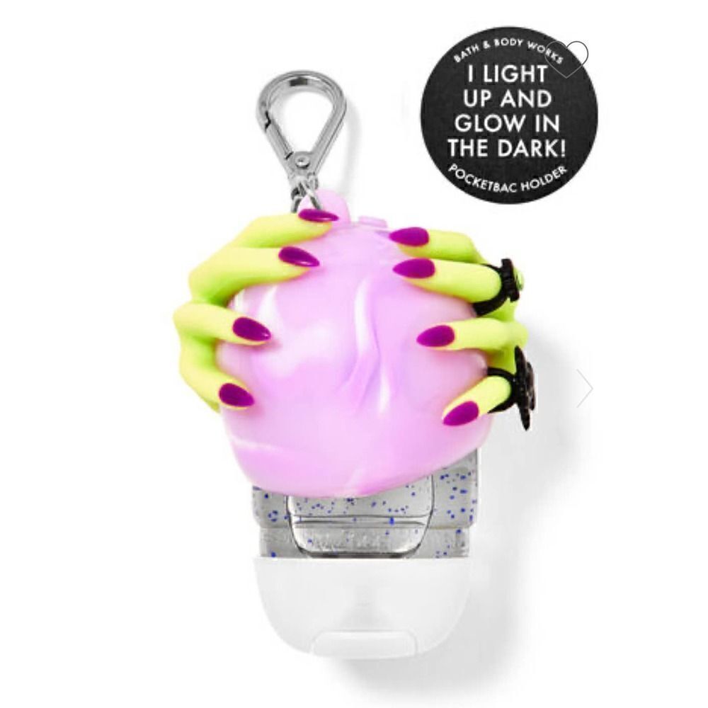Bath & body works pocketbak holder light up witch hands crystal ball